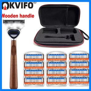 KVIFO 퓨시 시리즈 신형 5중 면도날 교체용 면도날 빈티지 습식 면도 안전 면도기 피부 보호 클래식 면도기