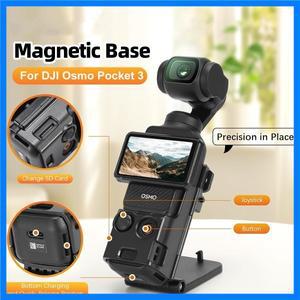 ANMONE 마그네틱 카메라 브래킷 마운트 DJI OSMO Pocket 3 확장 어댑터와 호환 가능 자석 조향 홀더 브래킷