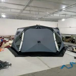 누빔텐트 쉘터 차박용 낚시 빙어 투명창 방한 방수 동계 육각형