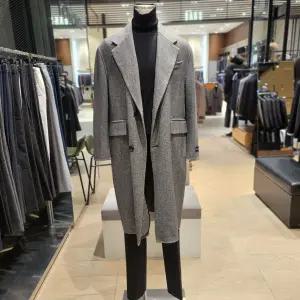 레노마 renoma 프리미엄 울 캐시미어 혼용 헤링본 그레이 롱코트 RPLMBH62A