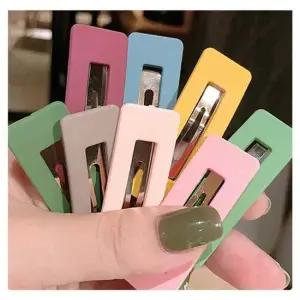 여자 머리핀 컬러 트렌드 무광 1P 데일리 똑딱핀 패션