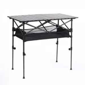 접이식 높이조절 캠핑용 롤테이블 차박식탁 2단테이블