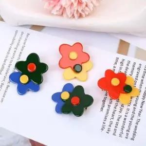 미니 캔디 추천 플라워 집게핀 꾸안꾸 머리핀 포인트