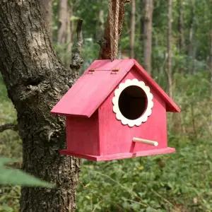 야외 나무 새집 원목새장 앵무새 둥지 정원 새둥지 은신처