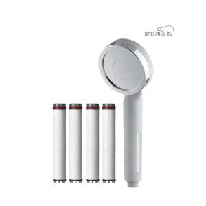 깔따구 유충제거 디클린멀티필터샤워기와이드형(그레이)+리필필터(4개입)SE