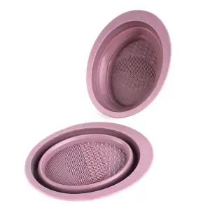 메이크업 브러쉬 세척기 실리콘 세척 용기 청소 용품 퍼프 (WFJ6V9Y)