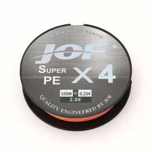 JOF 4합사라인 PE 낚싯줄 2호 100m 오렌지