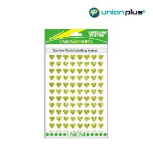 유니온플러스 하트스티커 홀로 8x9mm 라스티커 (WFK4B2F)