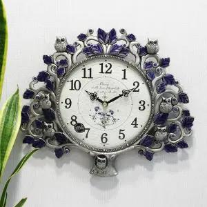 무소음 보금자리 부엉이 주석도금 주물 벽시계 HCA-627S