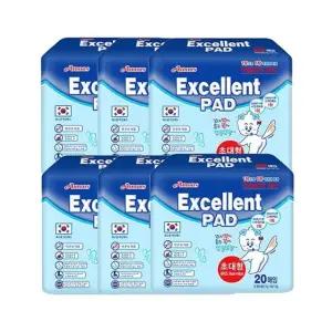 초대 x 6개입 1타 20매 엑셀런트 배변패드 강아지 (WFJR4I5)