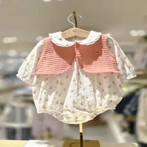 [블루독베이비 10] 26SS신상 (OR) 피치플라워 바디수트 (4611360404)