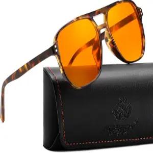 컴퓨터 게이밍 안티 스트레인 수면 안경 G2835 거북이용 파이어디 앰버 블루 라이트 글래스