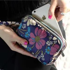 수납 3중 추천 핸드 폰 꾸안꾸 사각 파우치 미니 스트