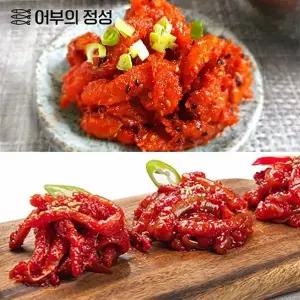 [어부의정성] N속초직송 명태회 무침(500g)+낙지 젓갈(500g) 총1kg