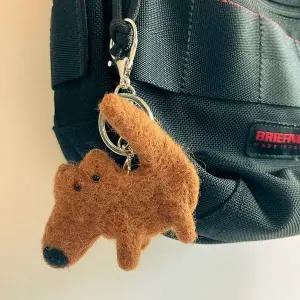 열쇠고리 인형 키홀더 백참 키링 고양이 브라운 (WFJSPVD)