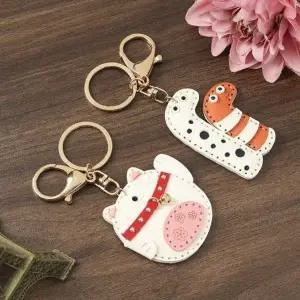 키링 열쇠고리 애니멀 티니 고양이와 자동차 가 (WFJSQ0D)