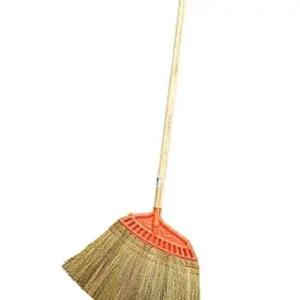 나무 갈대 비 실내외 겸용 빗자루 교실 청소용 비틀림 방지 (WFK6O7C)
