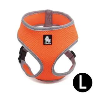 L 하네스 오렌지 하네스 강아지 에어매쉬 트루러브 (WFJ7U7D)