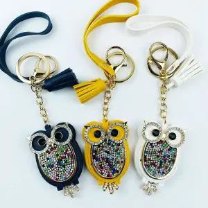 가죽 비즈 부엉이 키링 키홀더 7종류 W8F0274