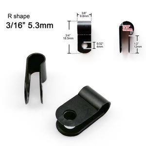 25PC ID 케이블 인치 나일론 클램프 방지 전기 루프 10MM 해결사 클립 UV 와이어 홀더 검정색 모양 호스