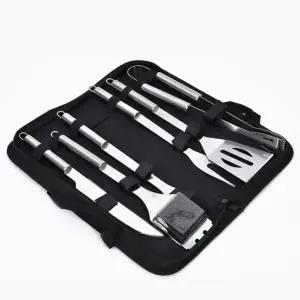 [하프클럽/]조리도구 바베큐 세트 집게 뒤집개 캠핑 파우치 6종
