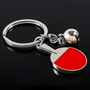 고품질 탁구채 열쇠고리 키체인 키링 라켓 공 액세서리 (WFK9FI8)