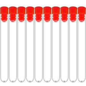 15x150mm 투명 실험실 플라스틱 튜브 유리 병 에어 포일 플러그 학교 용품 10 개갑