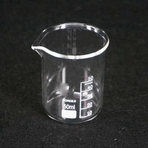 저형 비커 화학 실험실 붕규산 유리 투명 50ml 스파우트 포함