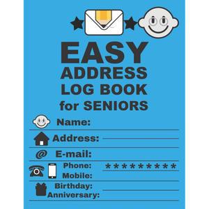 [미국배송] 시니어를 위한 쉬운 주소록: 알파벳 페이지가 있는 읽기 대형 인쇄물