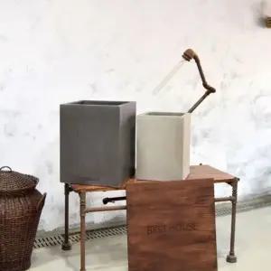 2개셋트.모던시멘트 테라스톤 사각화분33x42/26x36cm (WFKAD8H)