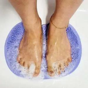 발 세척 매트 연보라 실리콘 풋 브러시 클렌징 청소 패드 (WFKA838)