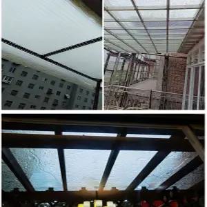 렉산롤 차양 투명 판넬 복층 비가림 어닝 지붕재 덮개 농막