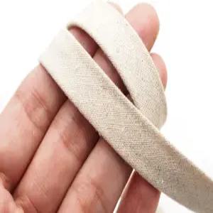 크래프트메모어 1/2인치 더블 폴드 바이어스 테이프 리넨 면 일본산 재봉 시밍 헤밍 퀼팅용 바인딩 (내추럴