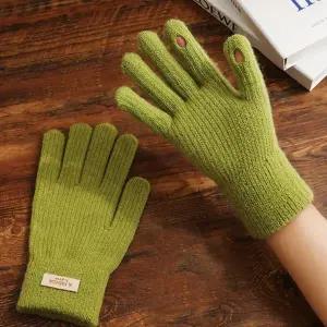 [하프클럽/]베이직 겨울 장갑 니트장갑 여성 데일리 손가락