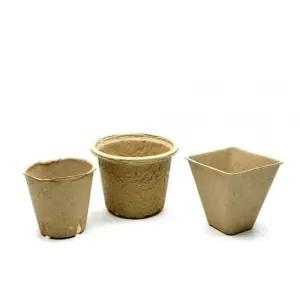 종이 펄프 화분 포트 육묘컵 삽목상자 사각 8cm (10개) (WFKB244)