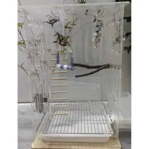 앵무새장 아크릴 새장 투명 소형 반려조류 케이지