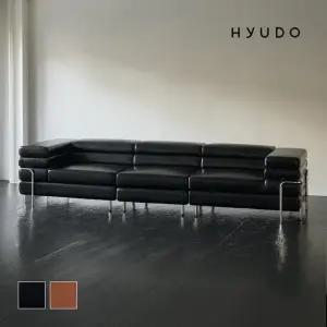 휴도 동경의 동백 3120 모듈형 헤드틸팅 쇼파 천연 면피 4인 가죽 소파 (쿠션증정)