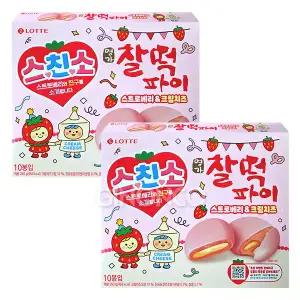 롯데 스친소 찰떡파이 스트로베리 크림치즈 250g x2 시즌한정 딸기맛