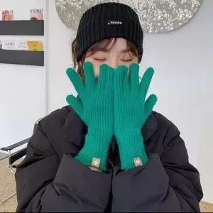 [하프클럽/]겨울 스마트폰터치장갑 로고 니트 커플 장갑