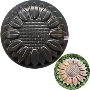 가을 해바라기 내구성 디딤돌 몰드 콘크리트 시멘트 정원 산책로용 DIY 정원용 꽃 조각상 장식