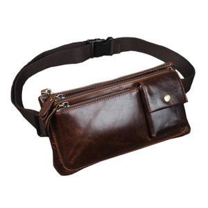 남성용 헤베탁 가죽 허리 팩 패니 백 여성용 야외 여행 스포츠 러닝 워킹 하이킹 힙 범 벨트 슬림 휴대폰 지갑 캐주얼 파우치, 커피