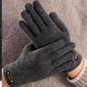 라벨 터치 겨울 손가락 장갑 장갑 손가락 남성 니트 X2개 스마트폰 세트