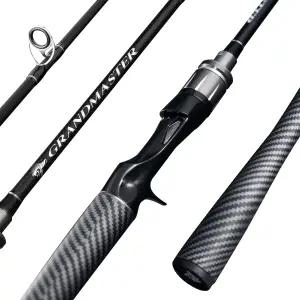 SEASIR 그랜드마스터 낚싯대 초경량 방적대 미끼 캐스팅대 중형 2피스 후지 O 패스트 액션 탄소 섬유