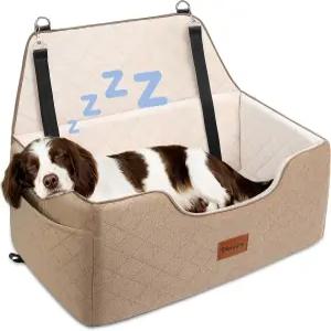 대형견용 반려견 카시트 반려동물 분리형 세척 가능한 부스터 시트 수납 포켓이 있는 여행용 침대 및