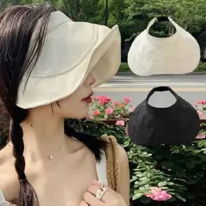 햇빛차단 왕캡 벙거지 여름모자 헤어라인 블랙처리