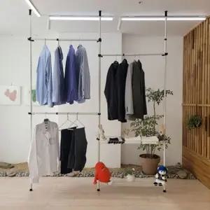 [하프클럽/]수납형 우드행거 스탠드식 드레스룸 시스템