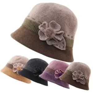 겨울 여성 벙거지 모자 할머니 엄마 중년 버킷햇 가을