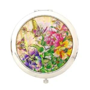 (SM)자개원터치손거울 나비목단백 손거울제작 사각손거울 미니거울