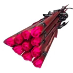 10개묶음 비누꽃 졸업 장미한송이 선물 장미 장미꽃 중학교 고등학교 비누꽃다발