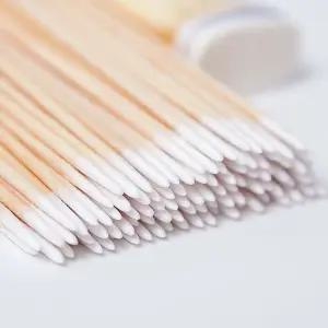 부드러운 순면 뾰족 면봉 얇은 가는 청소용 100개입 얇은면봉 면봉 얇은